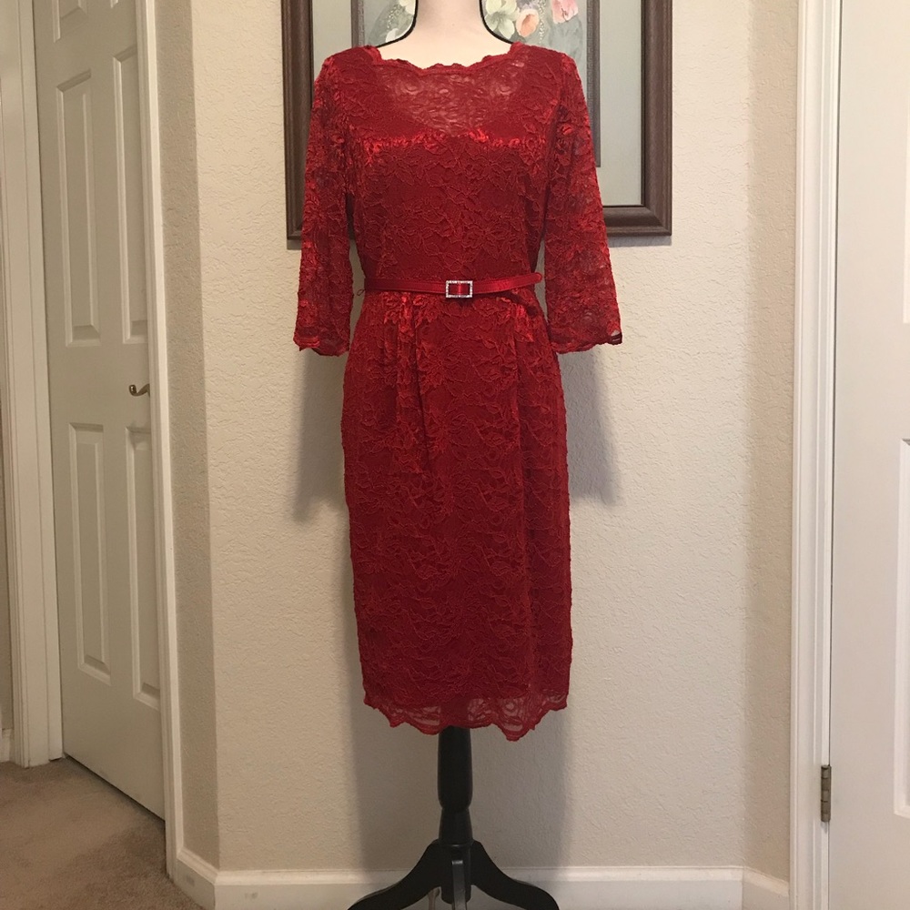 Alex Evenings Overall Lace Dress 👗